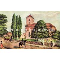 17793_27_35 Historisches Motiv der Christianskirche, ca. 1835. | Klopstockstrasse, historische Bilder und aktuelle Fotos aus Hamburg Ottensen.
